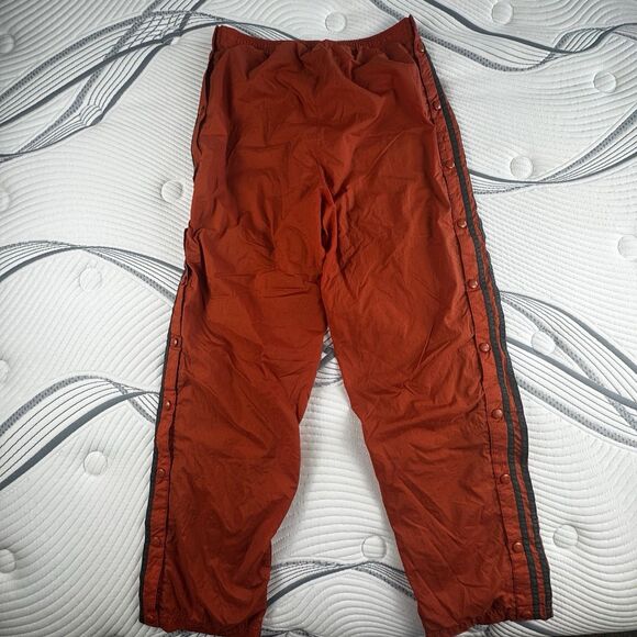 VTG Adidas Lined Windbreaker Pants Mens M Orange Y2K Tear Away Track - Picture 6 of 11